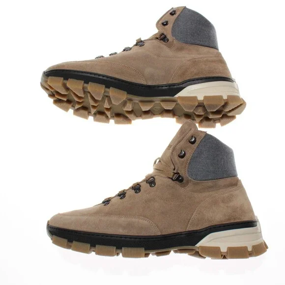 Di Bianco NWB Livigno Suede Hiking Boots Size 43.5 US 10.5 Fontanella Oslo Brown